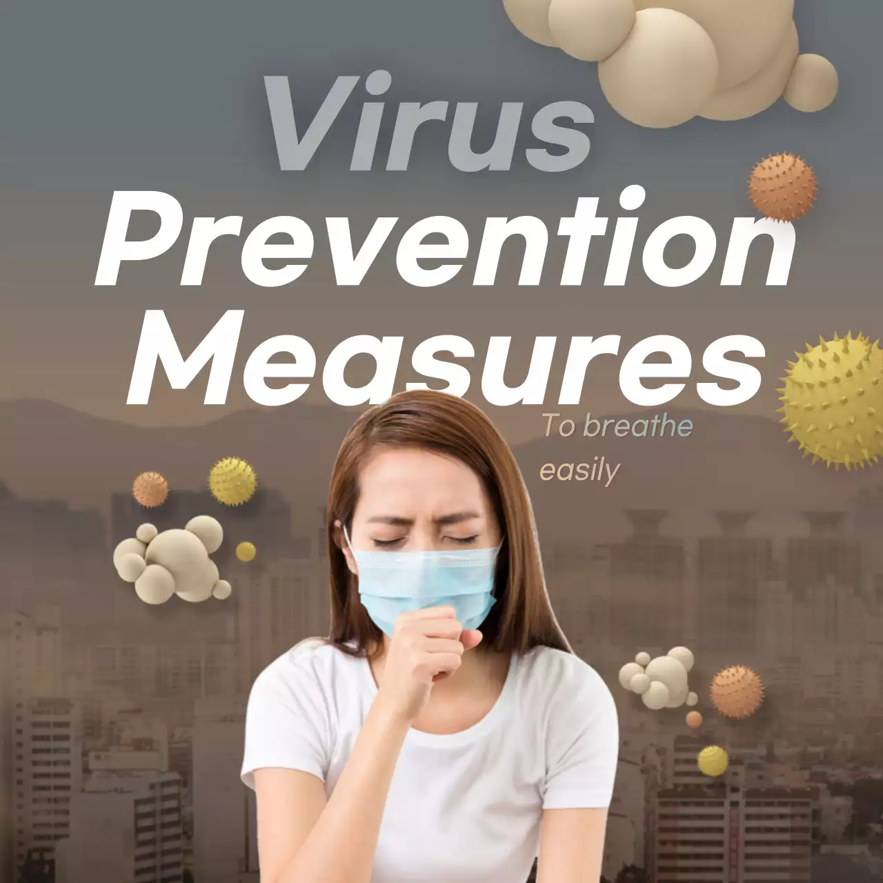 Grey Modern Virus Guide Instagram Post