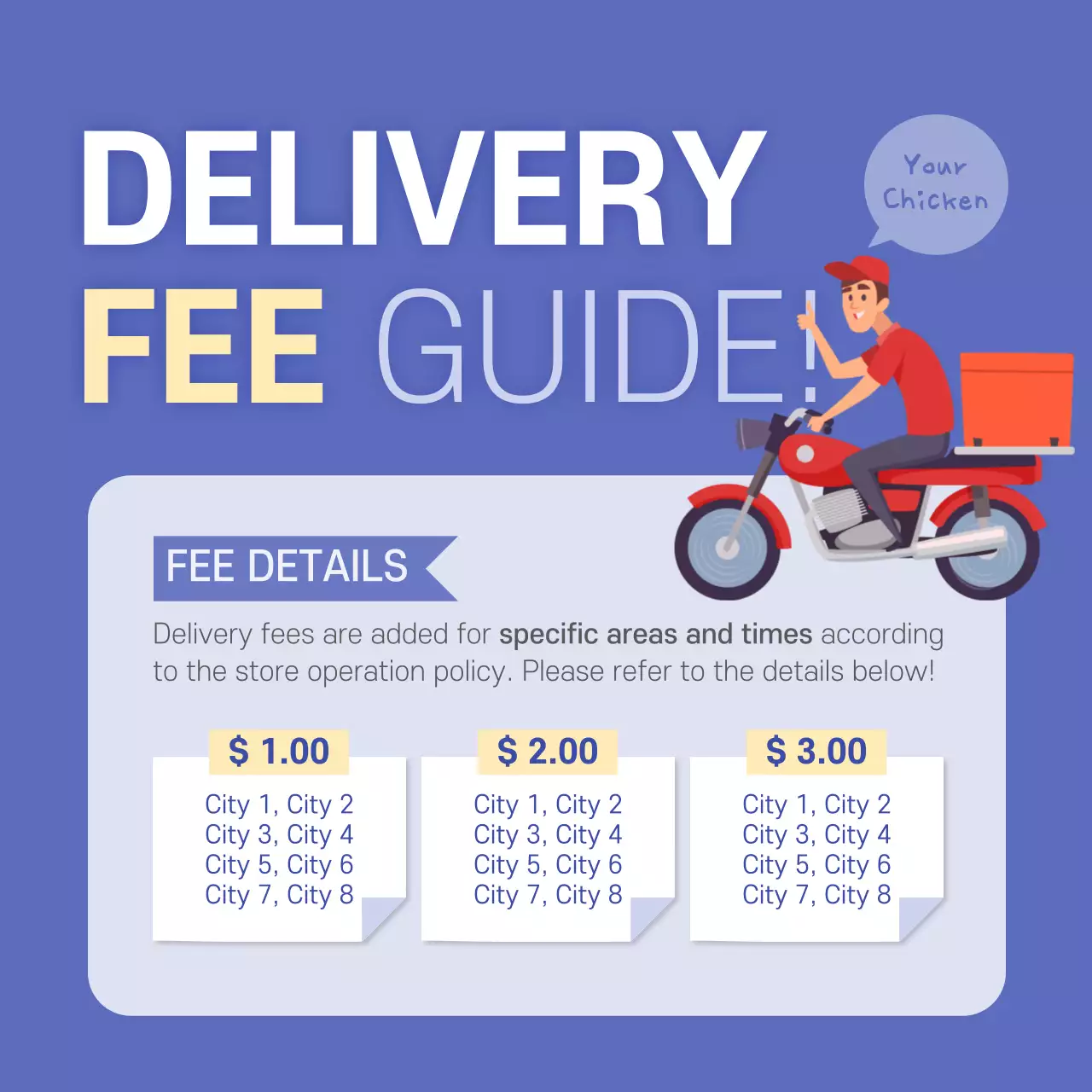 Blue Simple Delivery Guide Instagram Post