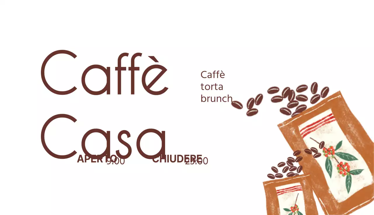 Biglietto da visita per coupon caffè