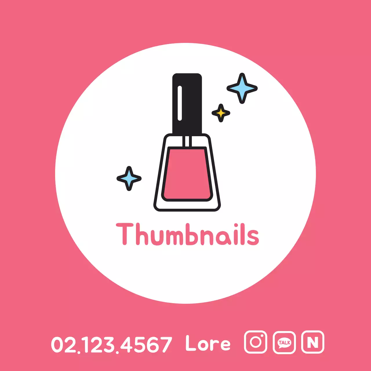 Spanduk Promosi Kuku Trendi Warna Pink