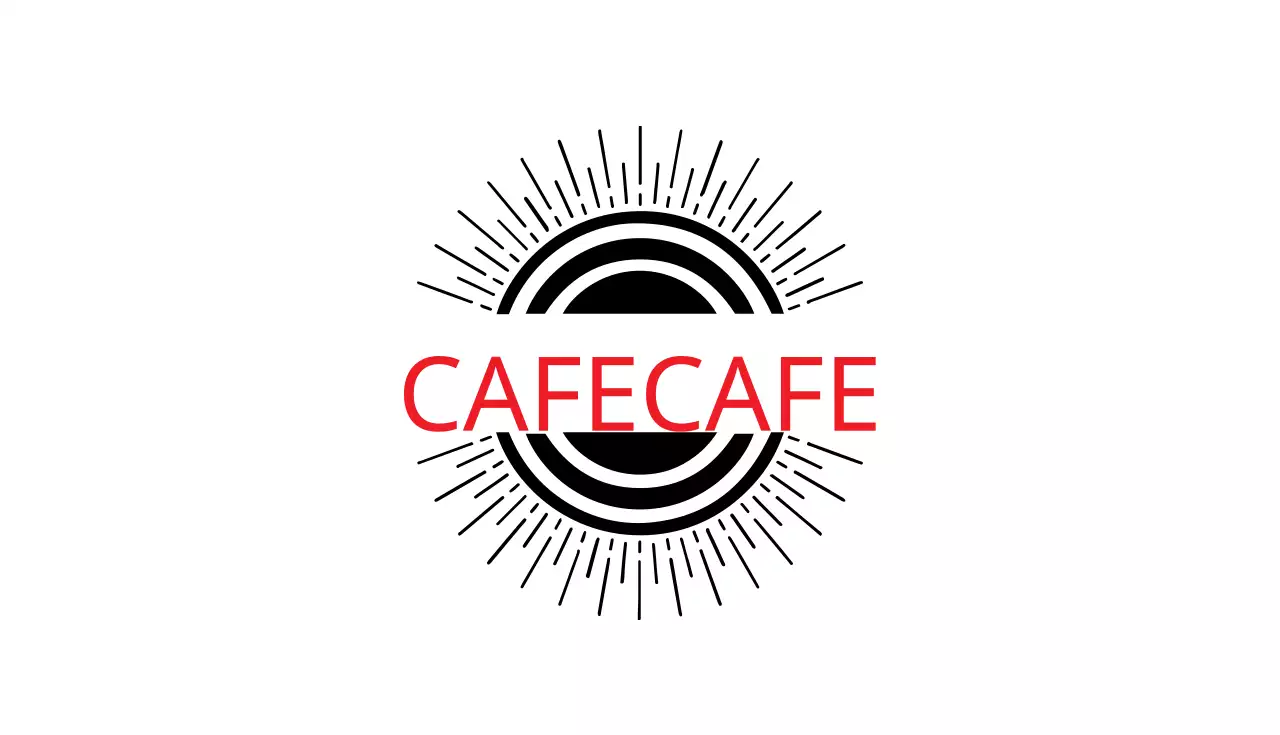 Red Modern Cafe Business Card