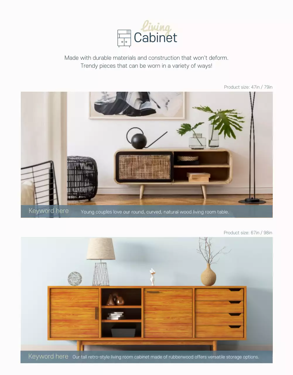 Poster quảng cáo đồ nội thất hiện đại màu be