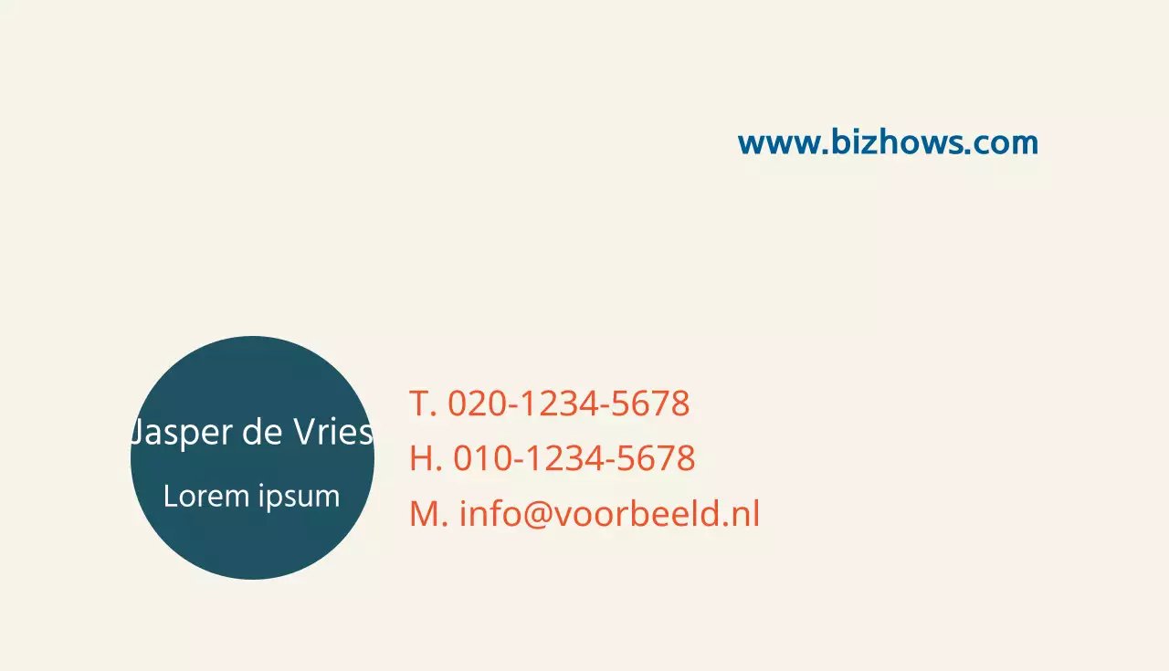 Zakelijke visitekaartjes