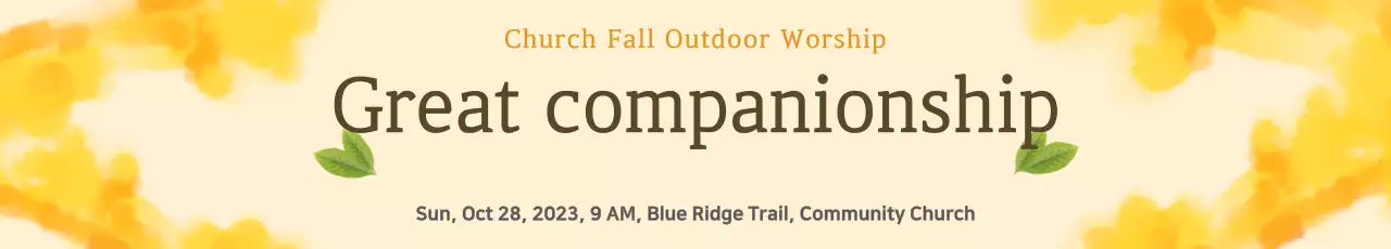 Banner de anúncio de evento de igreja rústica bege