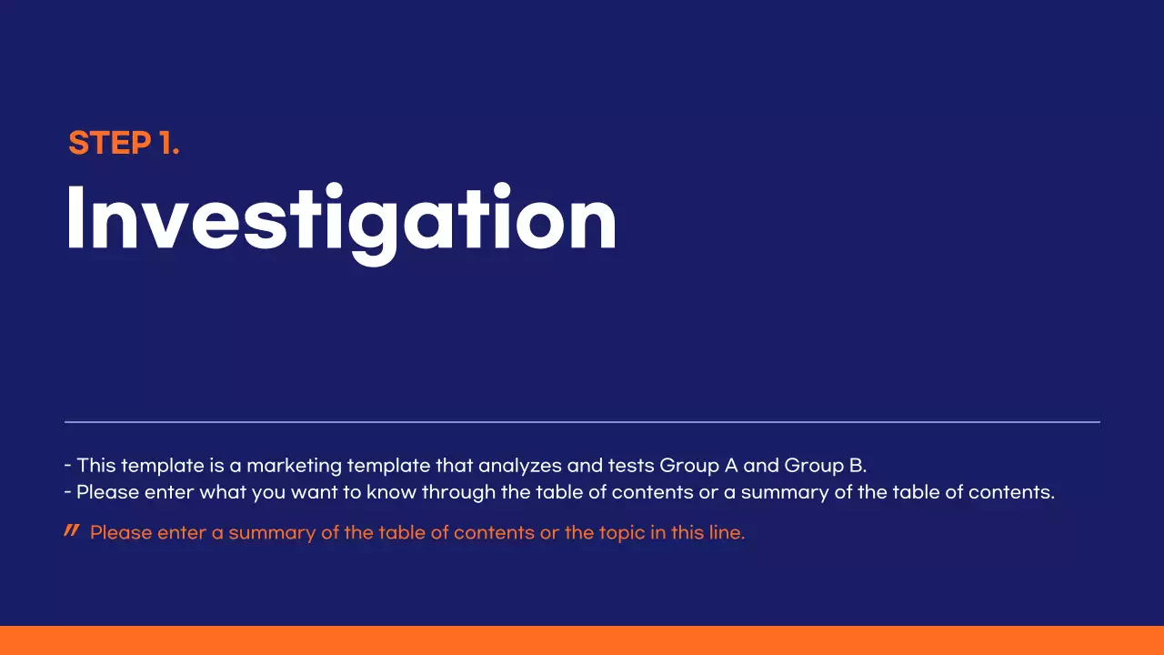 Navy Modern Marketing Report Presentation