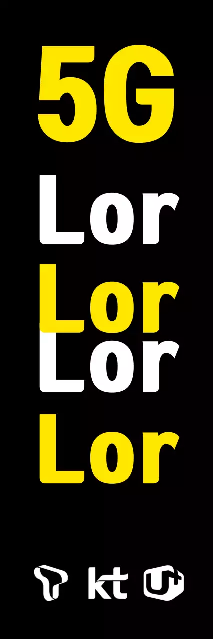 Banner de propaganda 5G moderno preto