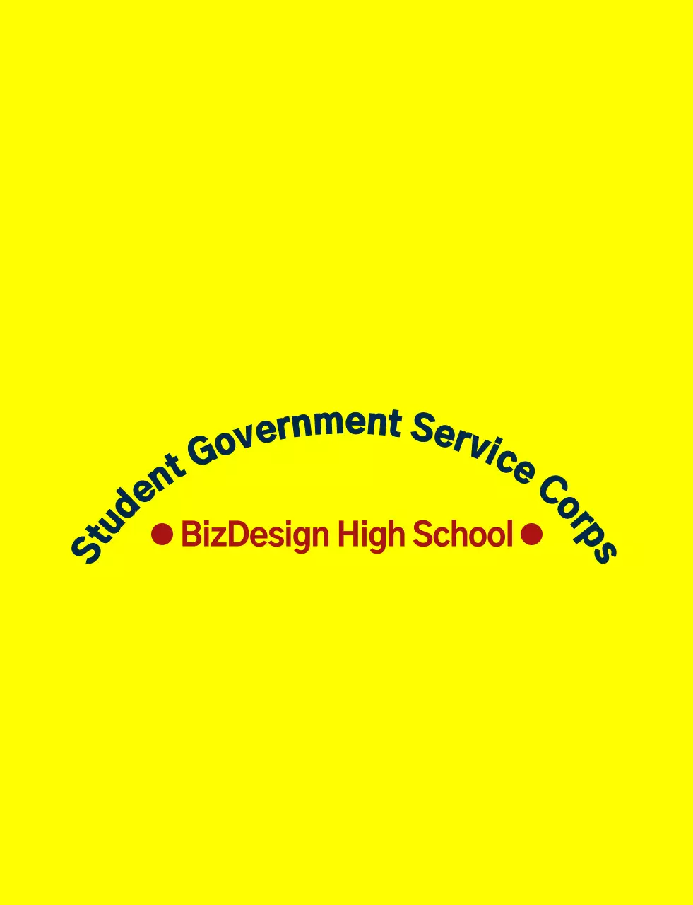 Simple and clean shield symbol and emblem logo combination style in yellow and navy blue red High school student government service organization
