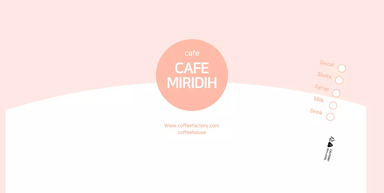 Simple pink cafe paper cups