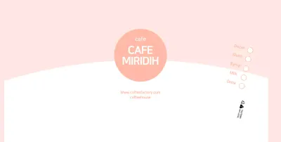 Simple pink cafe paper cups
