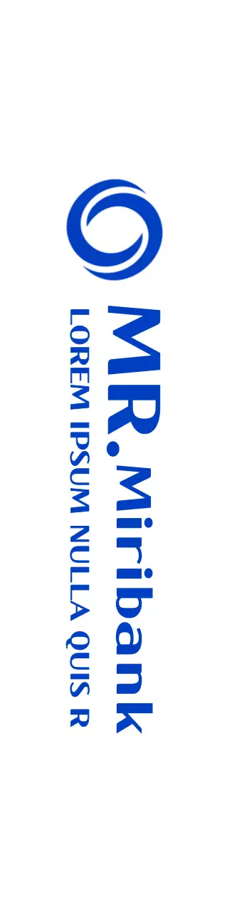 Promosikan bank Anda dengan logo sederhana dengan konsep bank berwarna biru