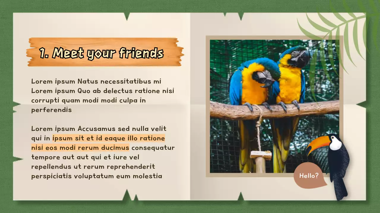 그린 플레이풀 정글 가이드 프레젠테이션