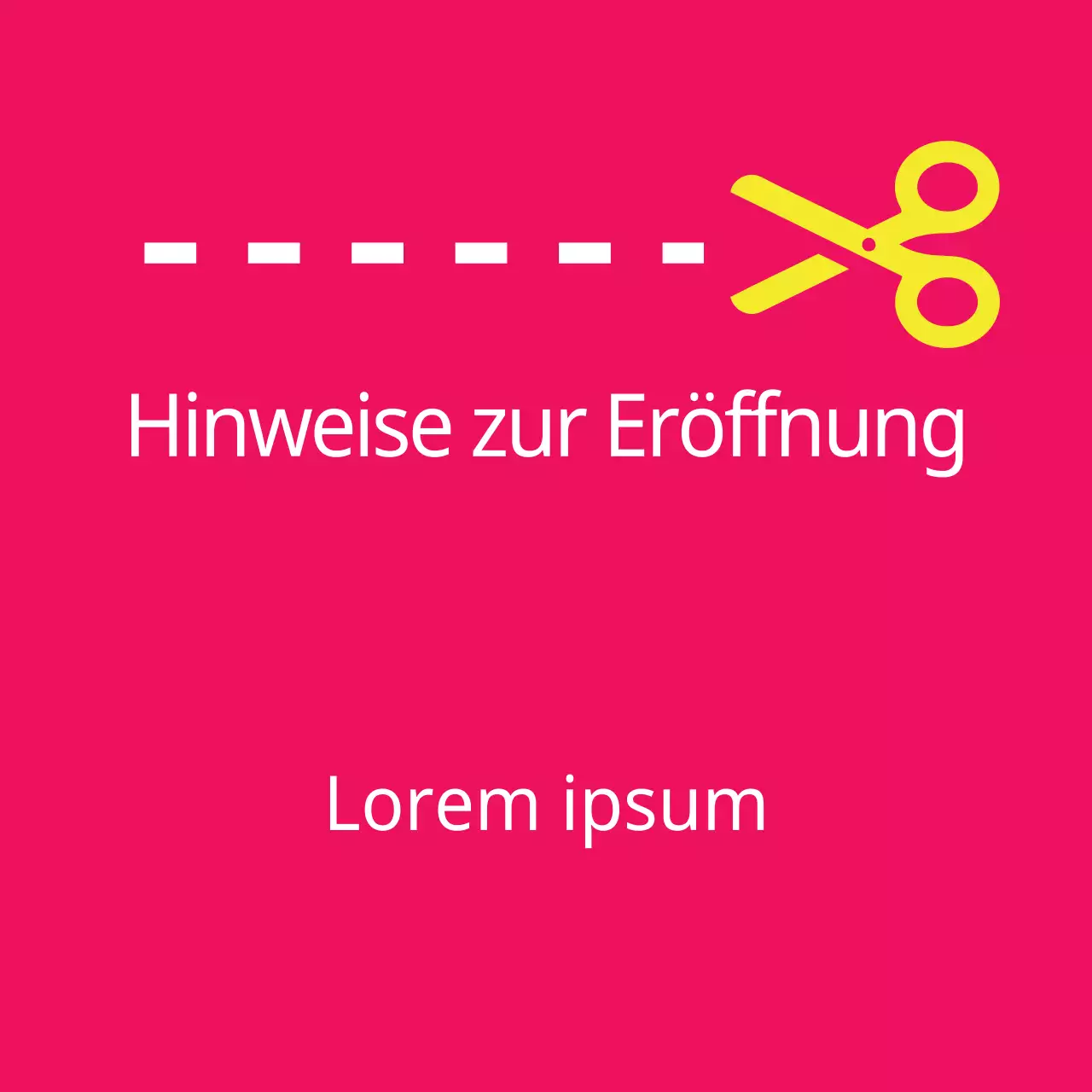 Anmerkungen zur Eröffnung