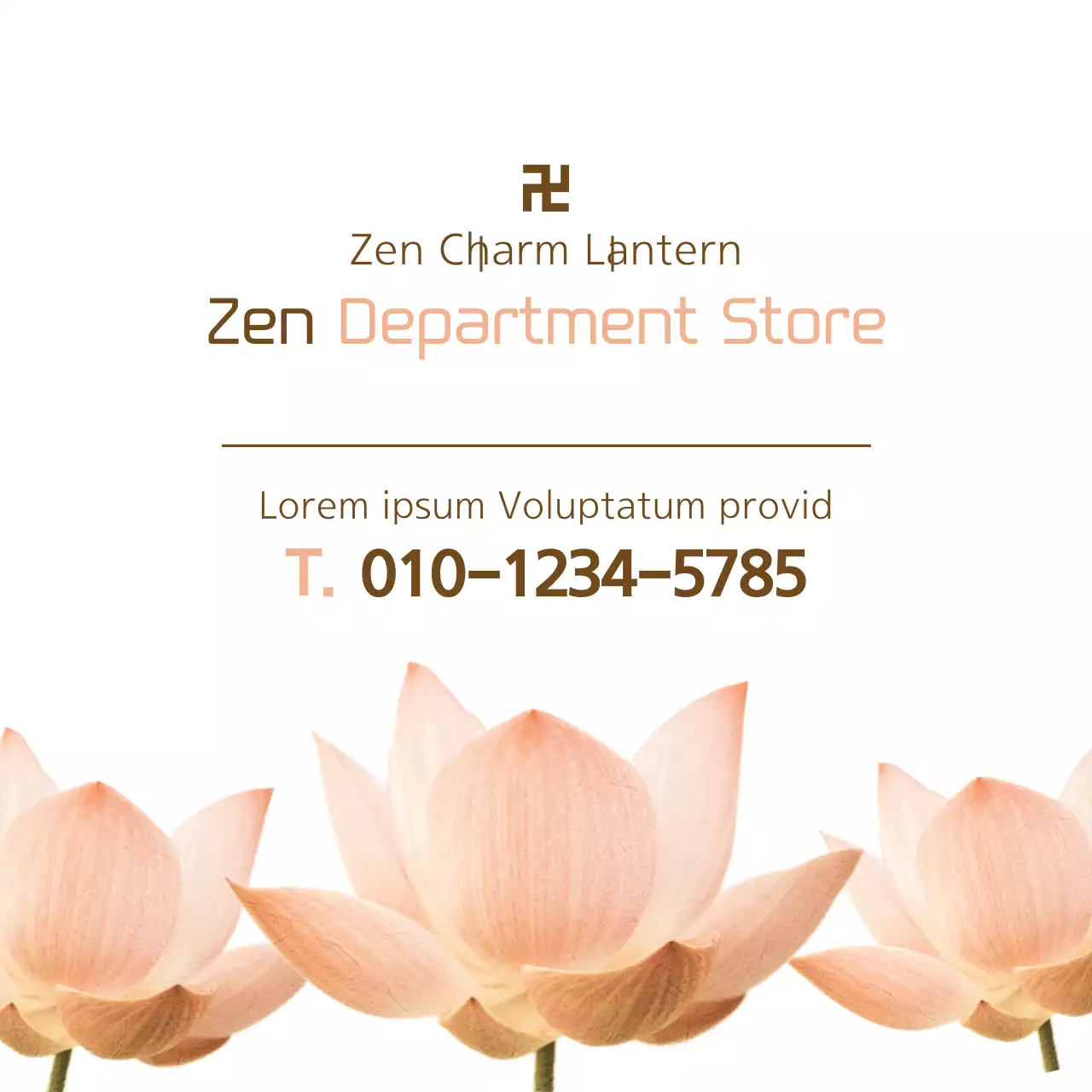 Spanduk Promosi Toko Serba Ada Minimal Beige