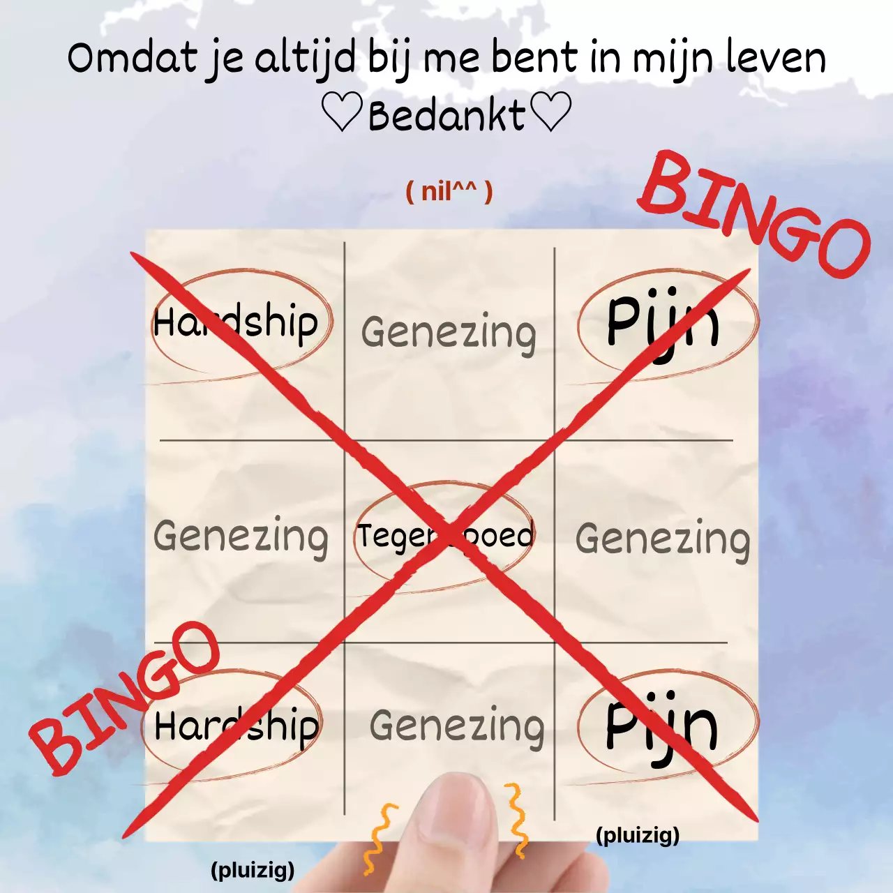 Trials and Tribulations, een leuke kijk op bingo op geel papier