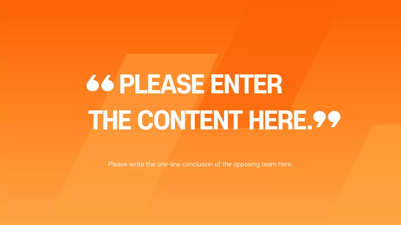 Orange Minimal Debate Presentation