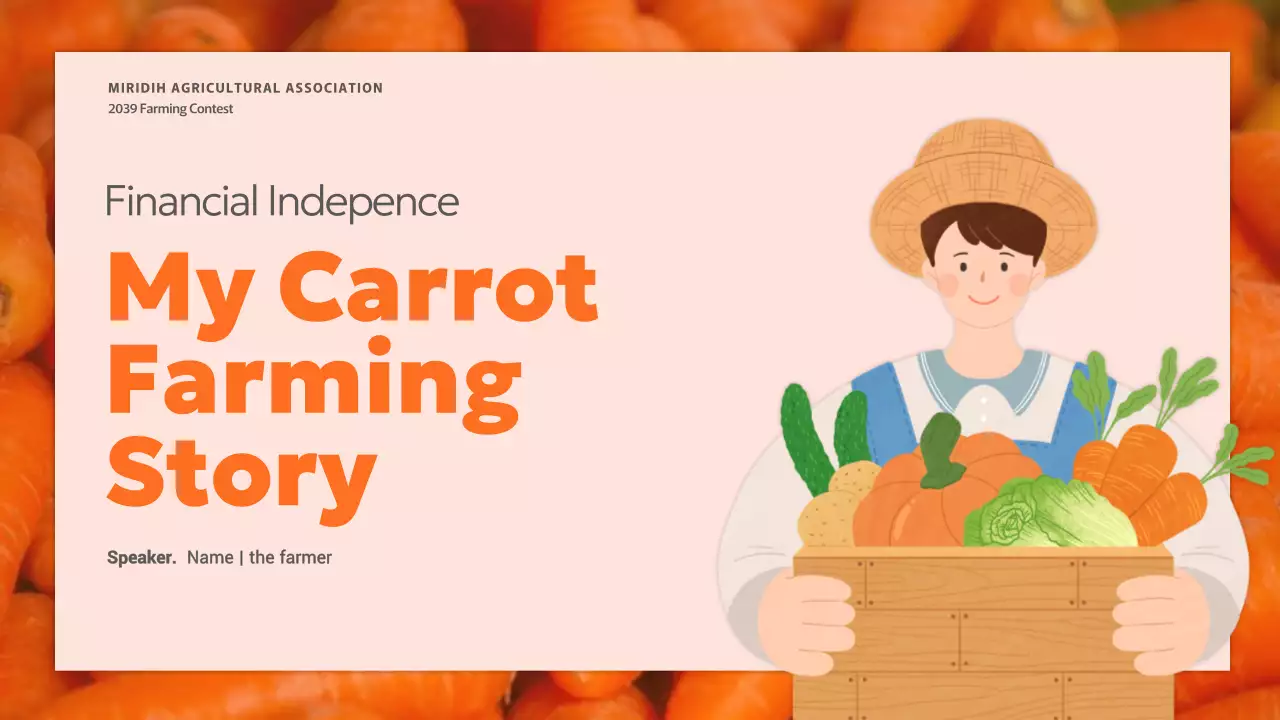 Orange Simple Farming Guide Presentation