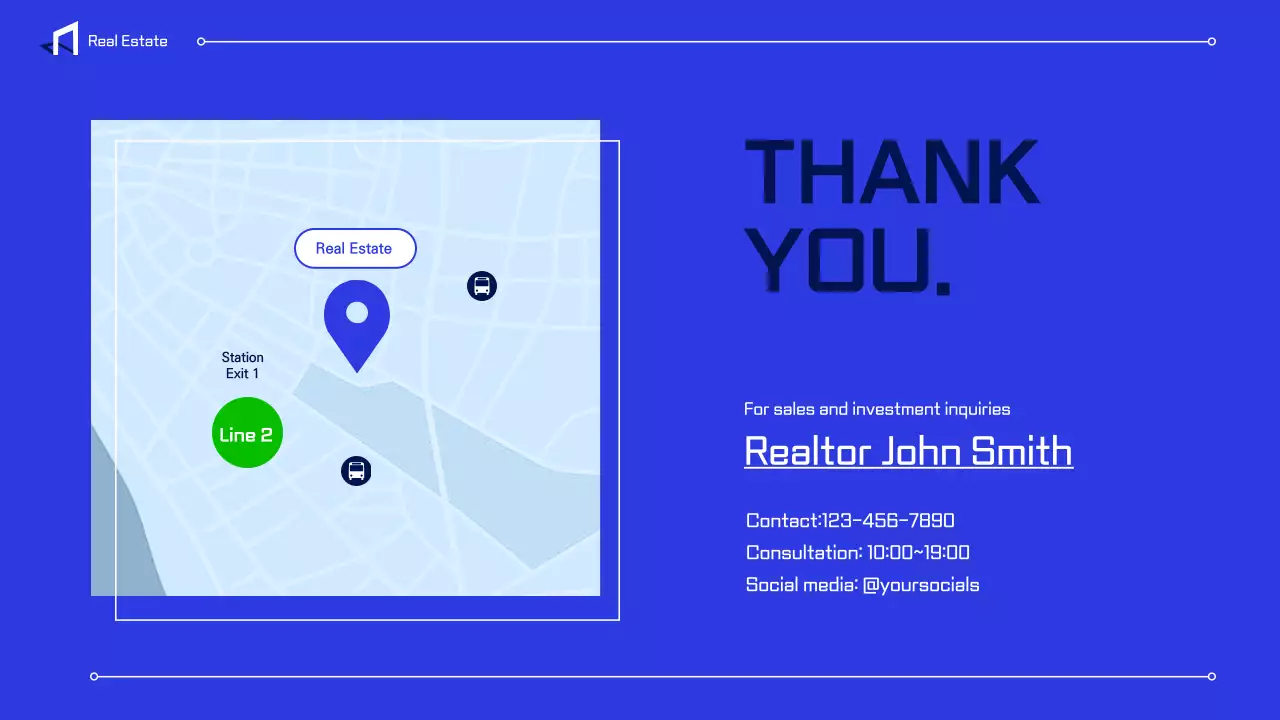 Blue Modern Real Estate Report Presentation