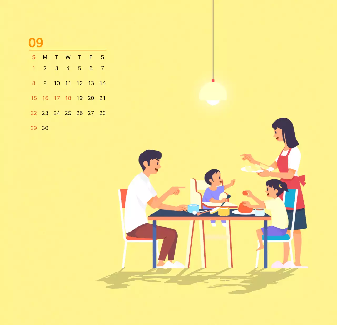 Mehrfarbige Familie Illustration Konzept