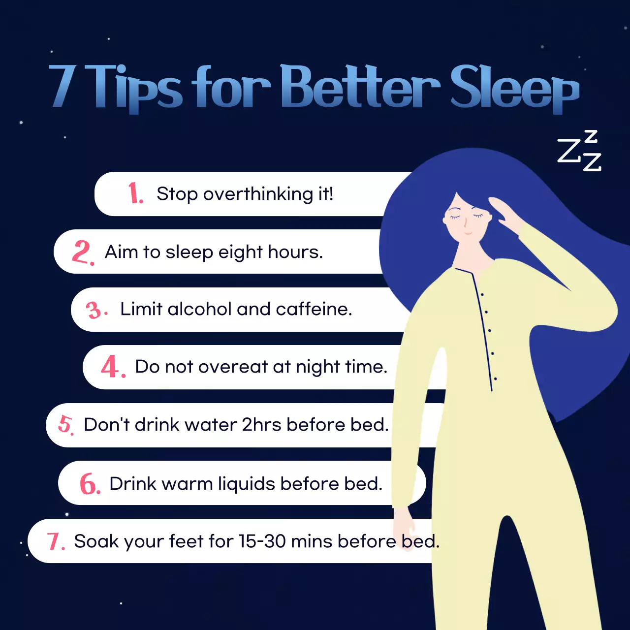 Blue Minimal Sleep Guide Instagram Carousel
