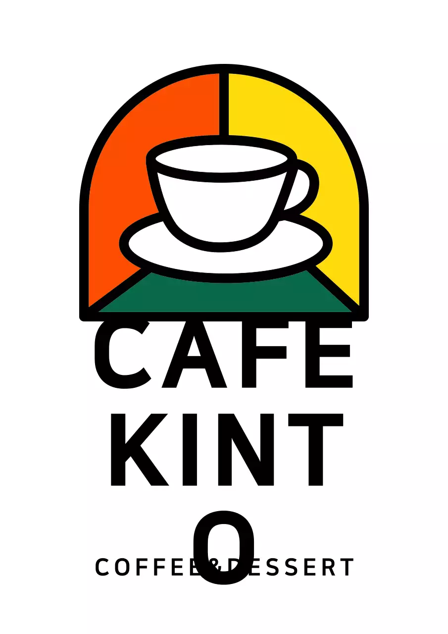 Bảng hiệu logo quán cà phê quảng cáo với khái niệm minh họa cà phê đầy màu sắc 