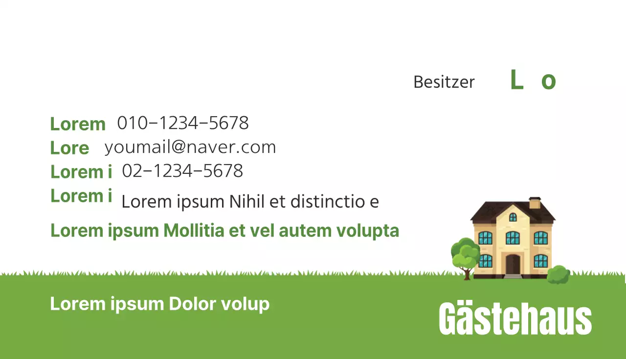 Visitenkarten für Ferienvermietungen