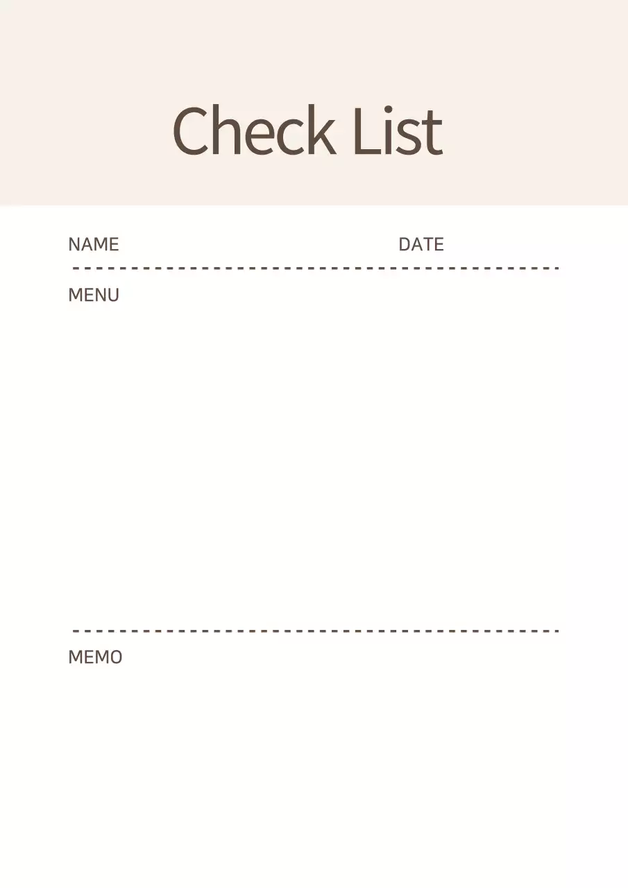 Simple checklist design poster in beige color