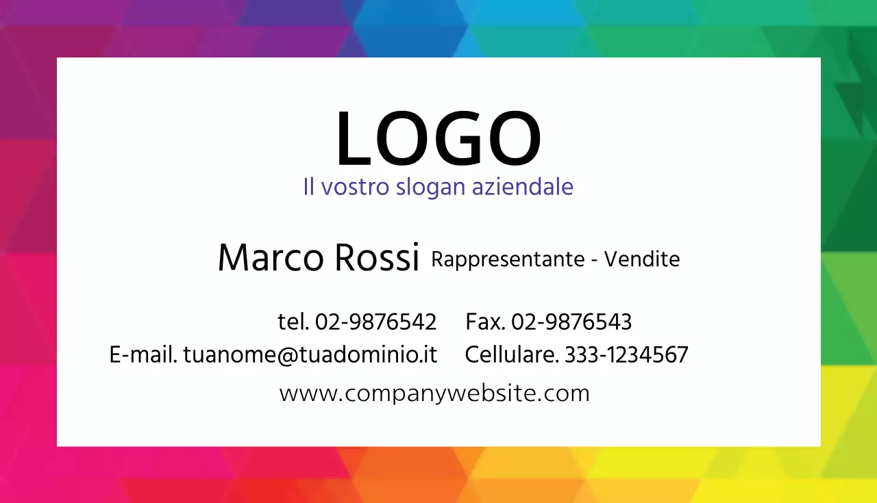 Biglietti da visita colorati