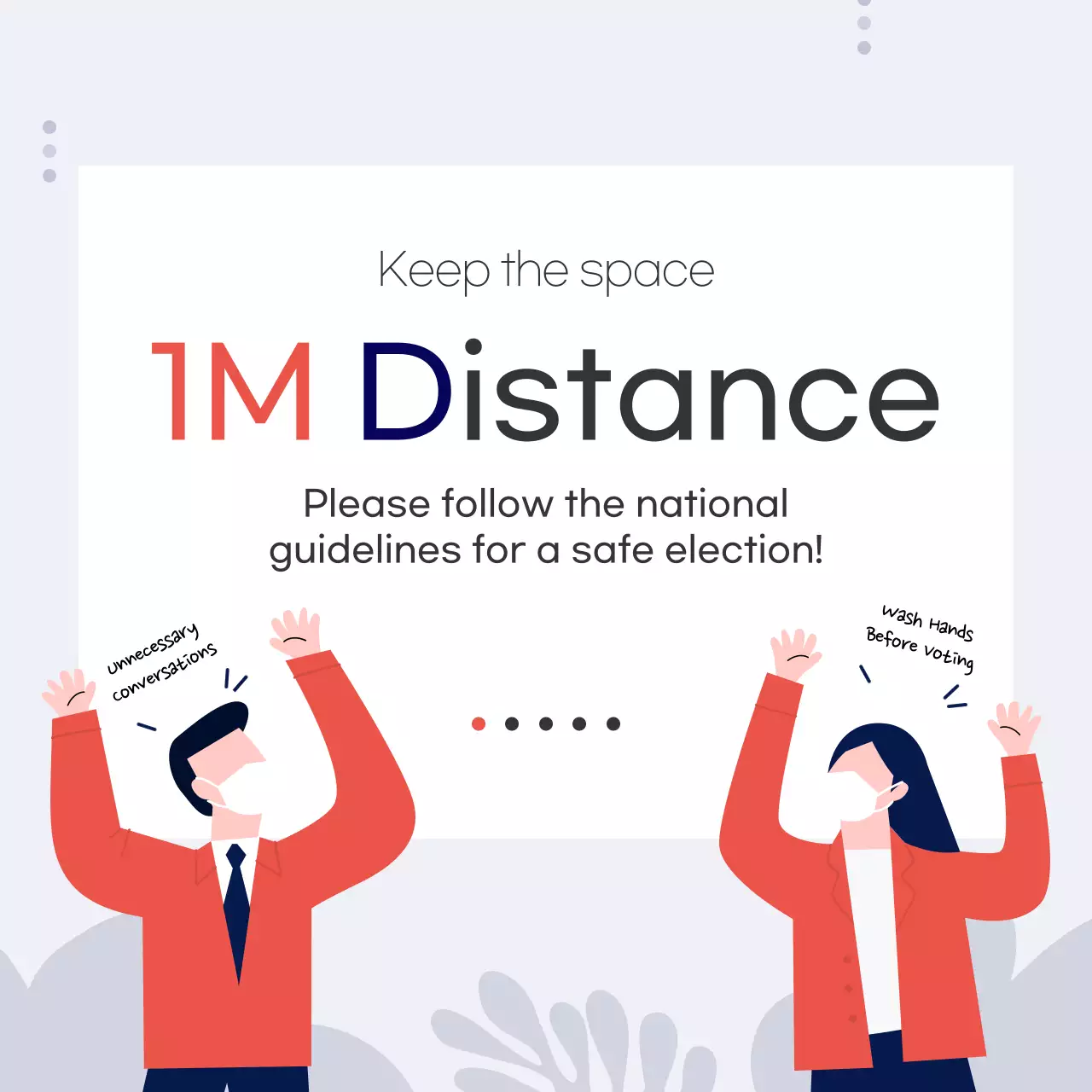 Orange Modern Election Notice Instagram Post