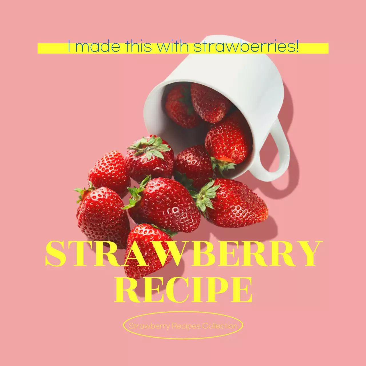 Pink Trendy Recipe Card Social Media Post