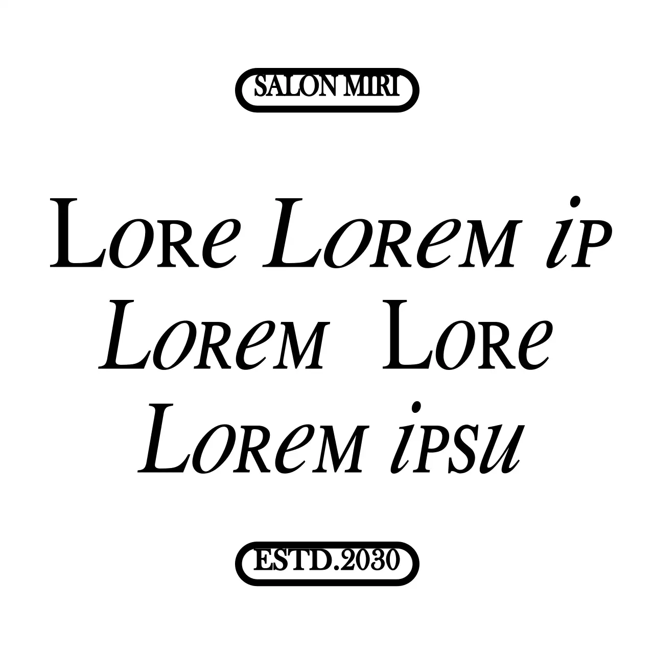 Promocione y venda su salón de belleza con un diseño sencillo, limpio, negro y con mucho texto.
