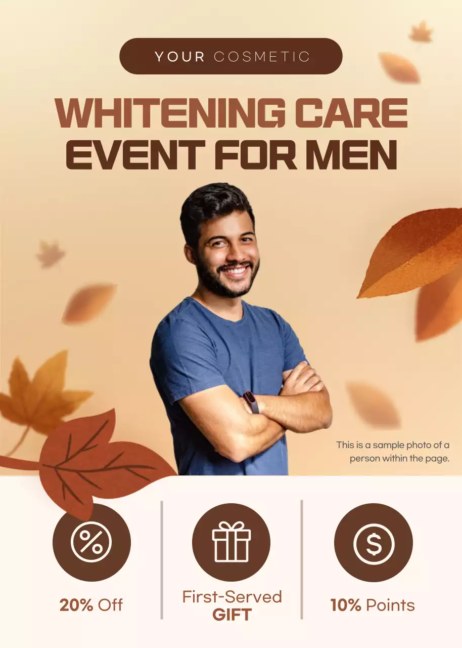 Beige Modern Cosmetic Promotion Poster