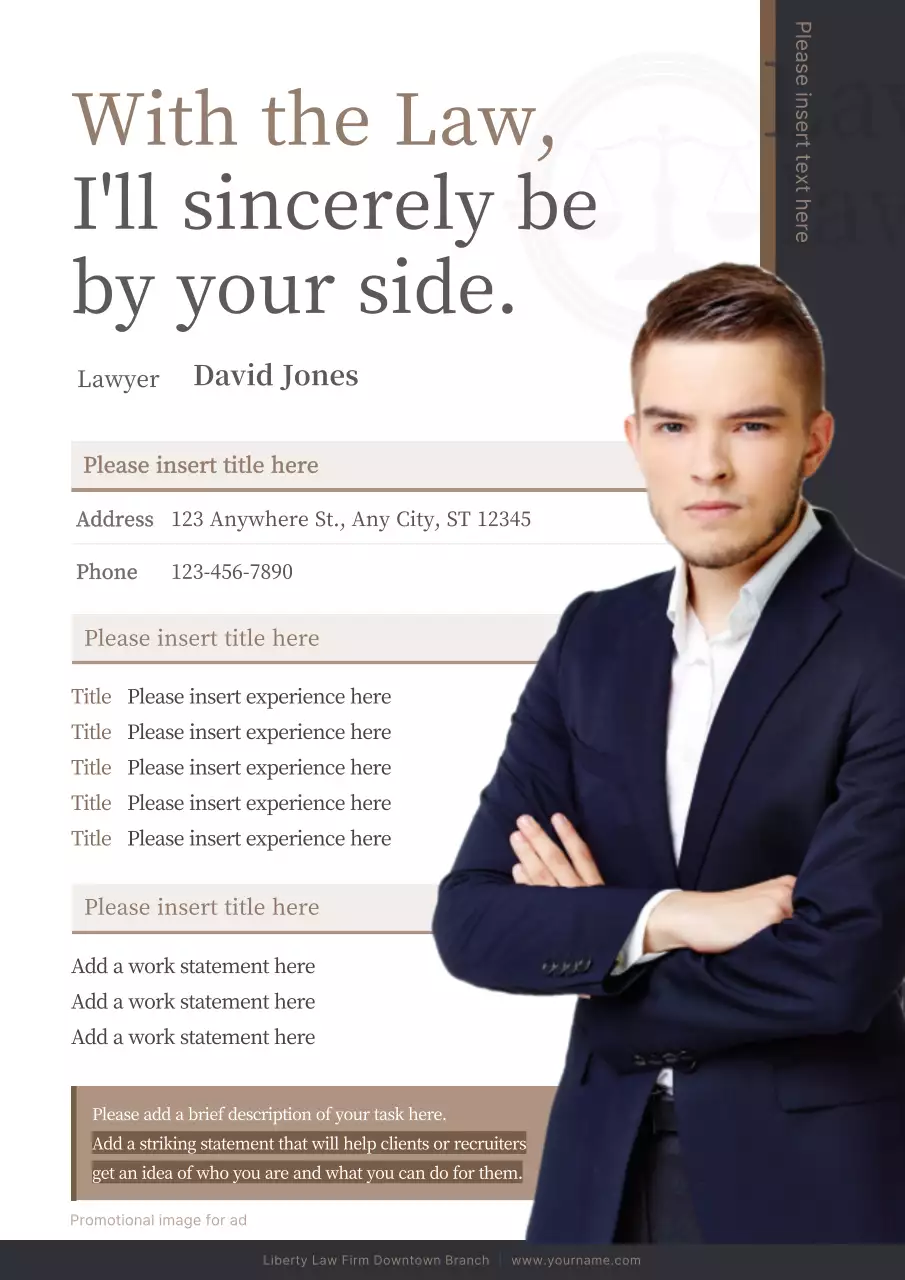 White Professional Lawyer Promotion