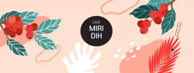 Colorful and cute coffee illustration cafe cup holder