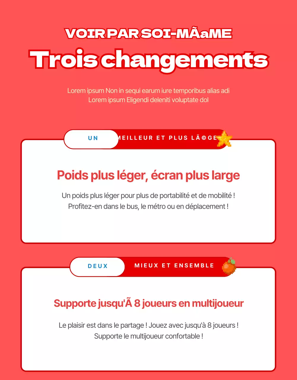 Page détaillée sur les appareils de jeu