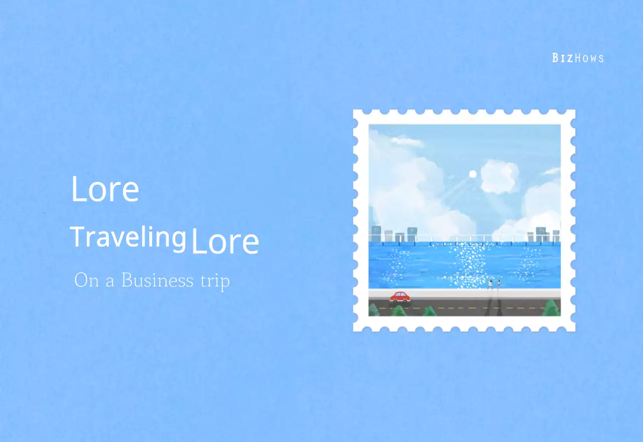 Stamp illustration with a warm concept