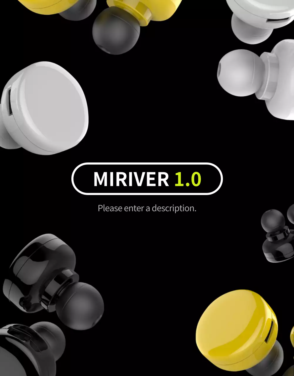 黒 モダン イヤホン ポスター 詳細ページ