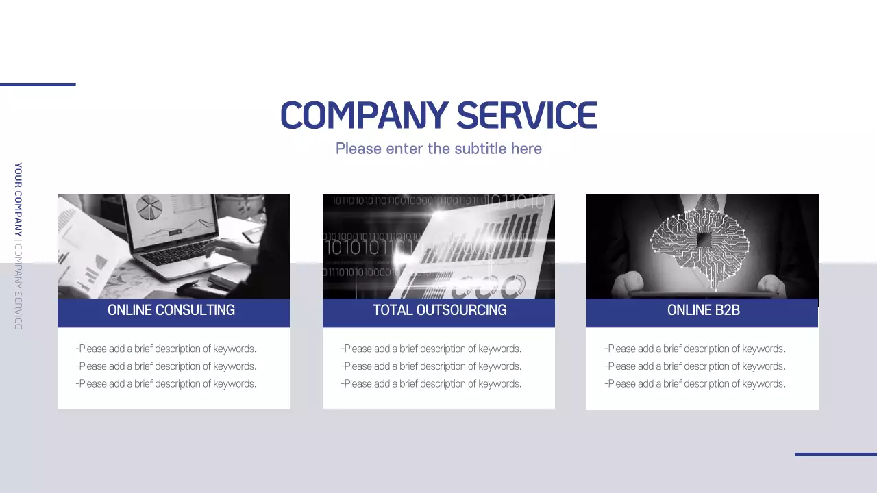 A simple navy and gray company logo