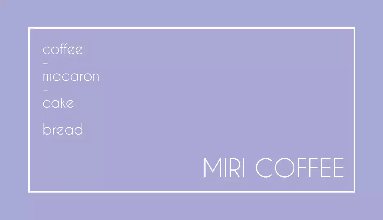 Purple Minimal Coffee Business Card