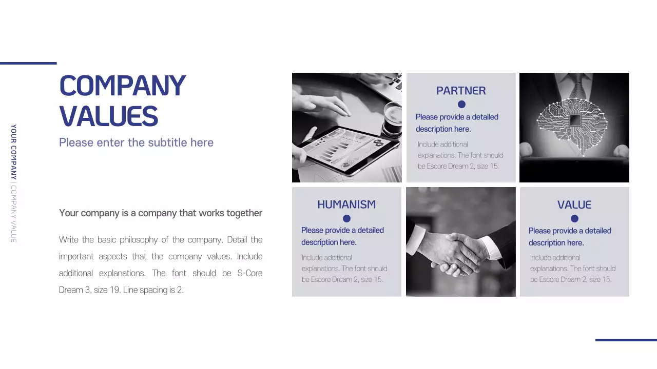 A simple navy and gray company logo