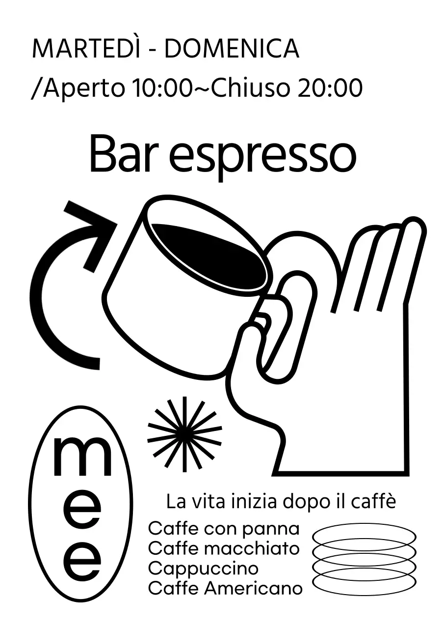 Poster del caffè bianco