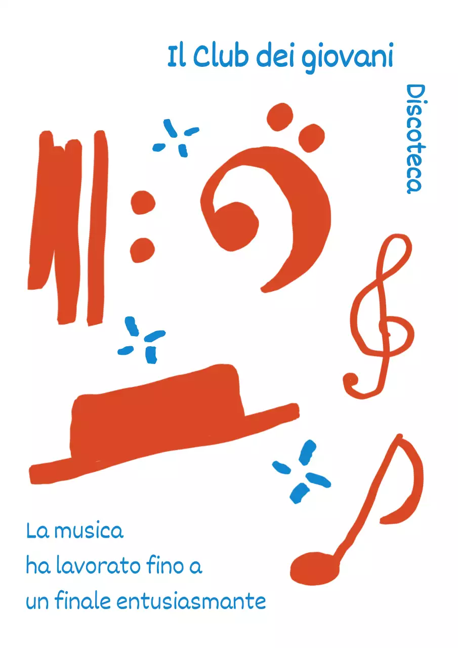 Adesivi per l'interno del bar con simpatiche illustrazioni di note musicali