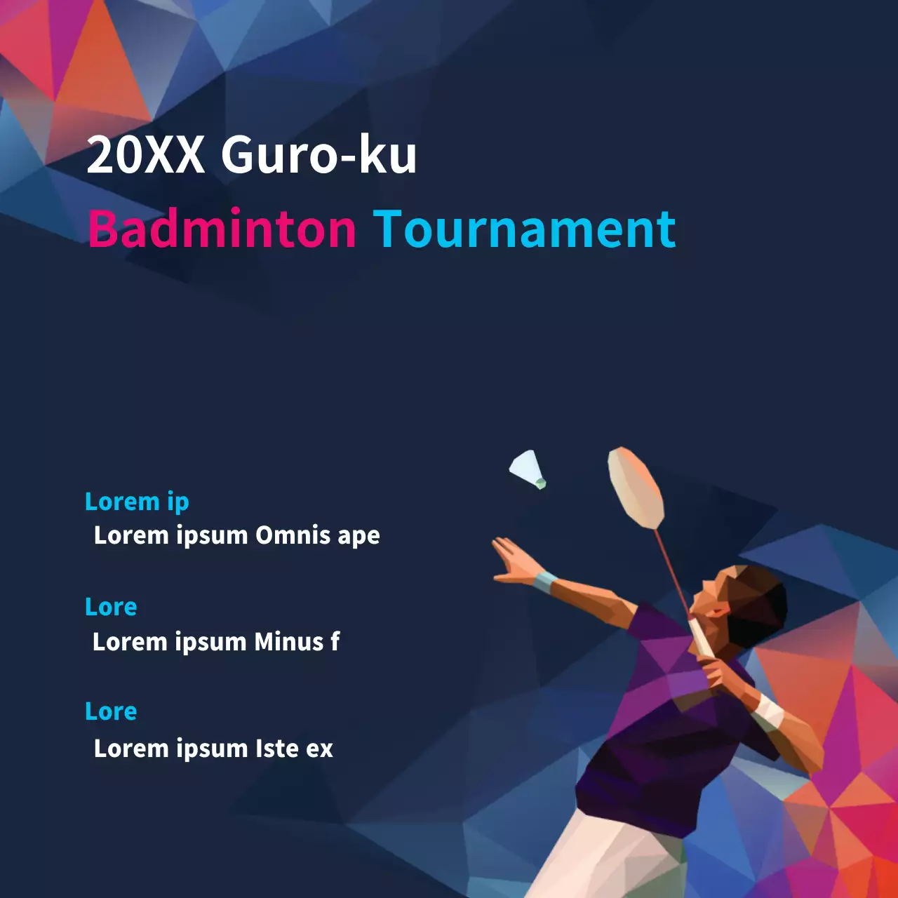 Biểu ngữ sự kiện cầu lông hình học của Hải quân