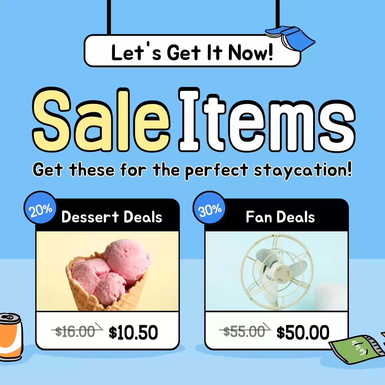 Blue Trendy Home Promotion Instagram Post