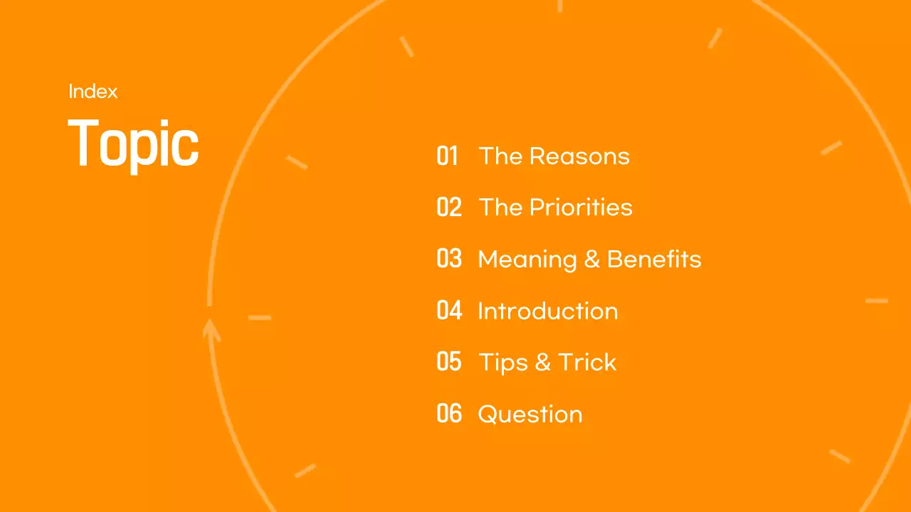 Orange Professional Time Management Workshop Presentation