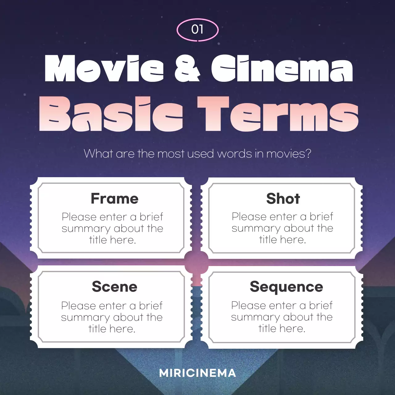 purple screen interesting movie terminology classroom