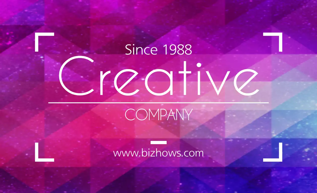 Purple Geometric Company Promotion Banner