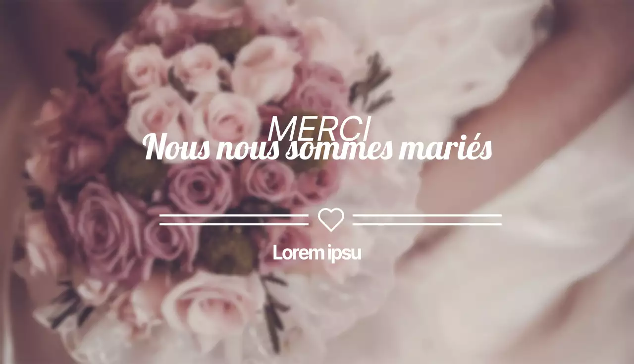 Nous sommes mariés