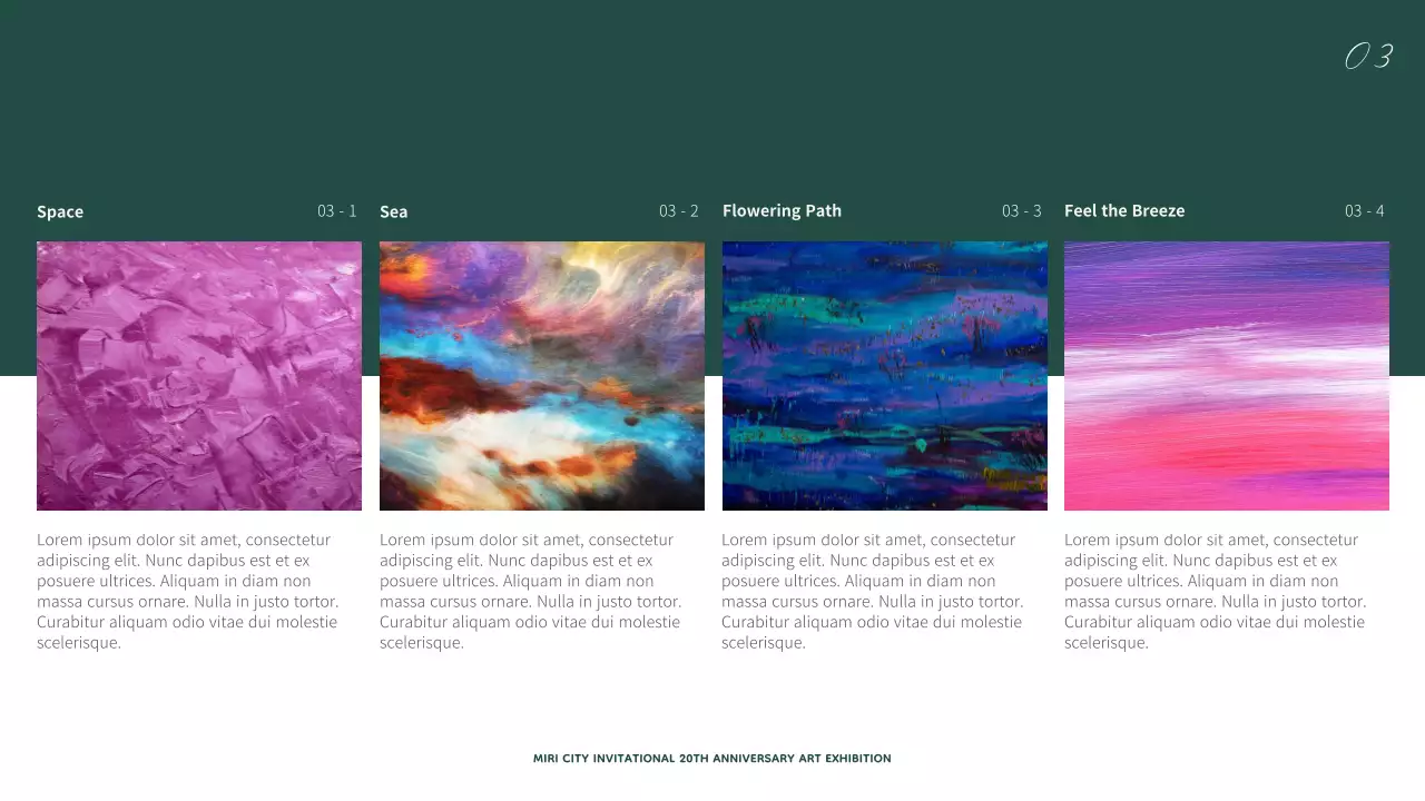 그린 엘레강트 아트 전시회 프리젠테이션