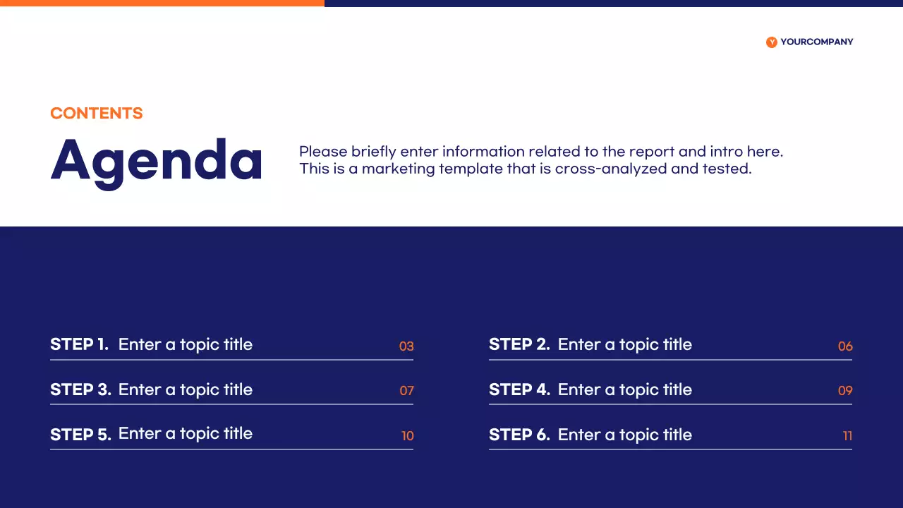 Navy Modern Marketing Report Presentation