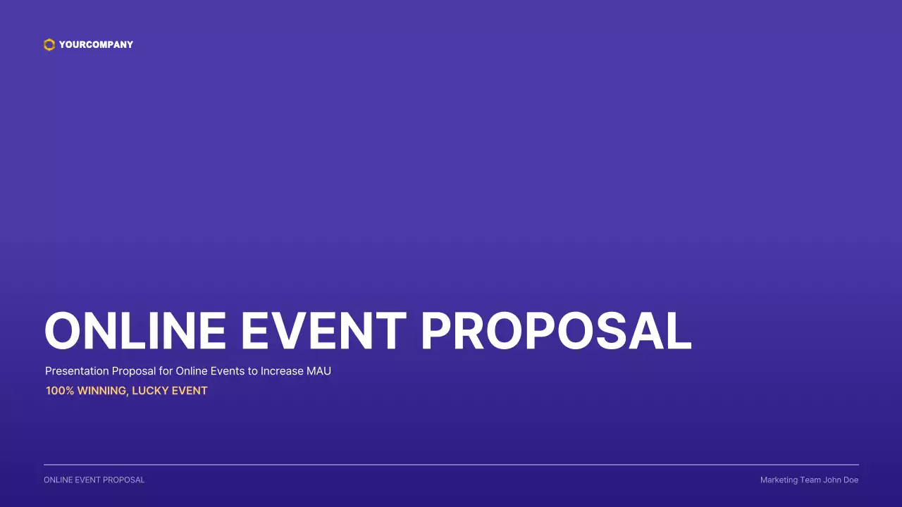 Roulette Online Event Proposal in Purple-Yellow